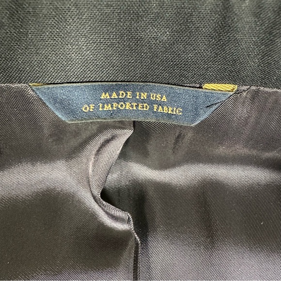 Brooks Brothers Brooksease Blazer Men Size 40L Black 100% Wool Made in USA EUC - Picture 6 of 12